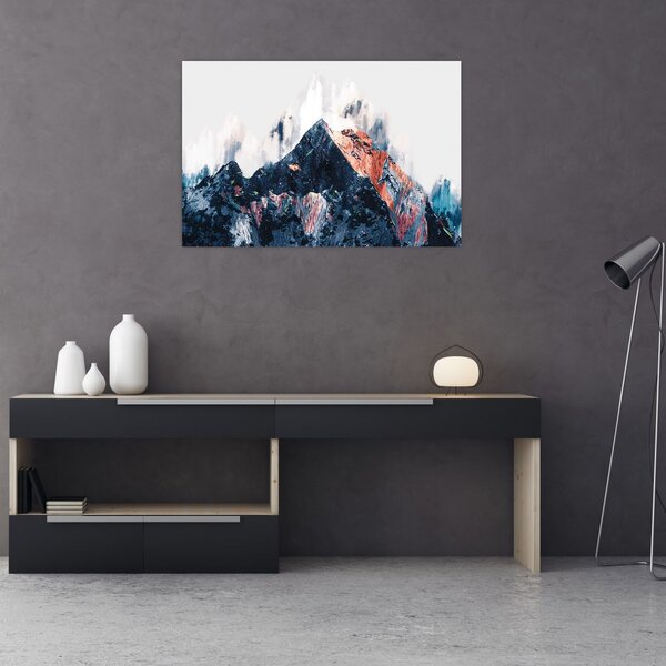 Kép - Absztrakt hegy (90x60 cm)