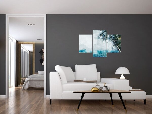 Egy pálmafa képe a tenger felett (90x60 cm)
