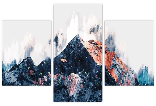 Kép - Absztrakt hegy (90x60 cm)