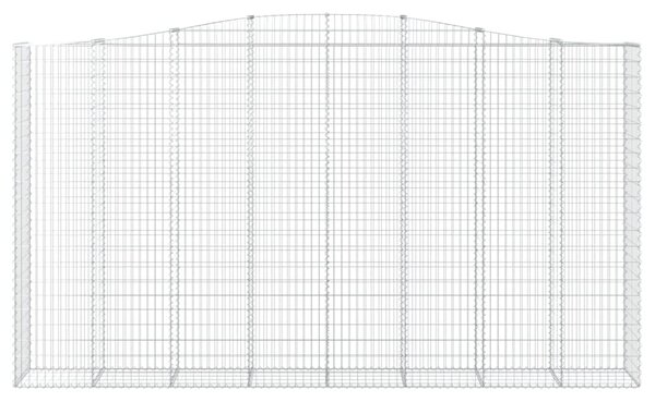 2 db íves horganyzott vas gabion kosár 400x50x220/240 cm