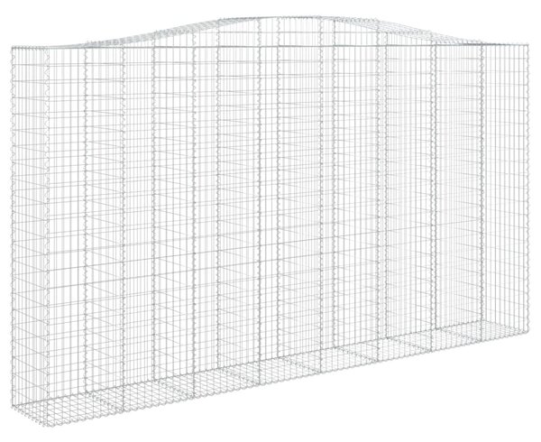 2 db íves horganyzott vas gabion kosár 400x50x220/240 cm