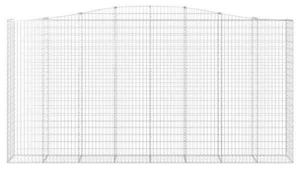 4 db íves horganyzott vas gabion kosár 400x50x200/220 cm