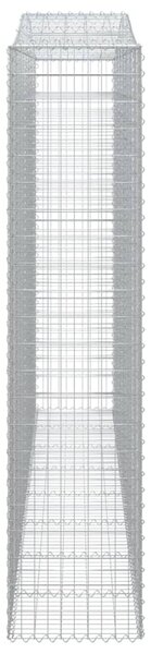 2 db íves horganyzott vas gabion kosár 400x50x220/240 cm