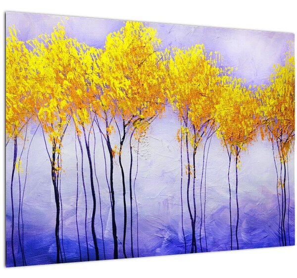 Sárga fák képe (70x50 cm)