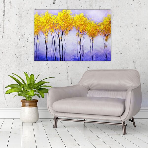 Sárga fák képe (90x60 cm)