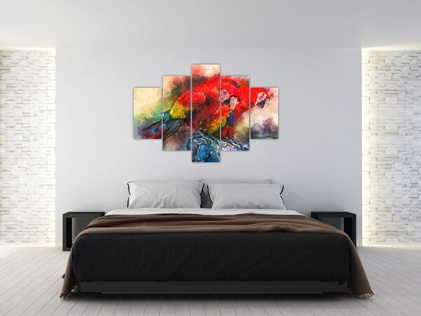 Vörös ara papagájok képe (150x105 cm)