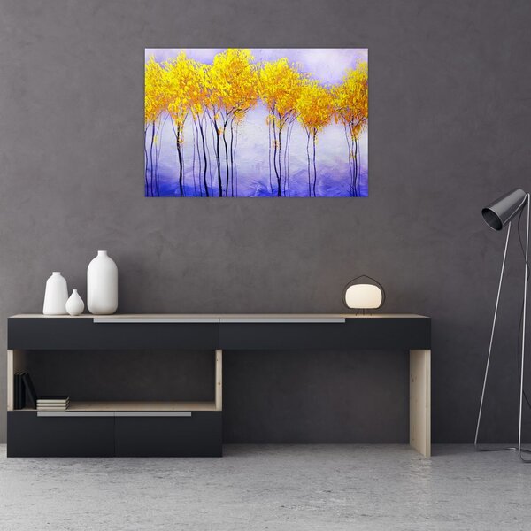 Sárga fák képe (90x60 cm)
