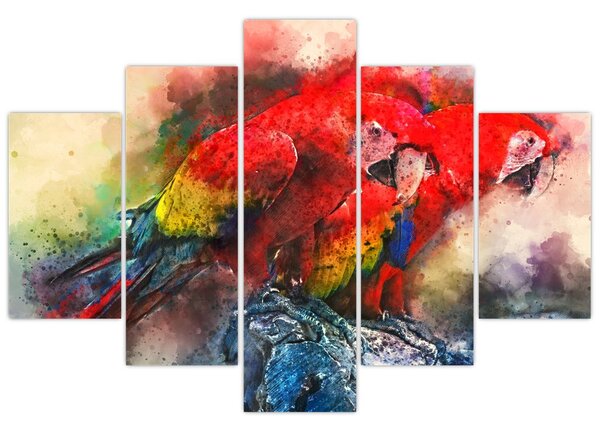 Vörös ara papagájok képe (150x105 cm)