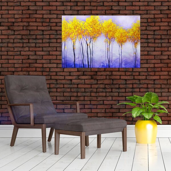 Sárga fák képe (90x60 cm)