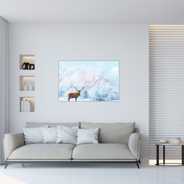 Egy fenséges szarvas képe (90x60 cm)