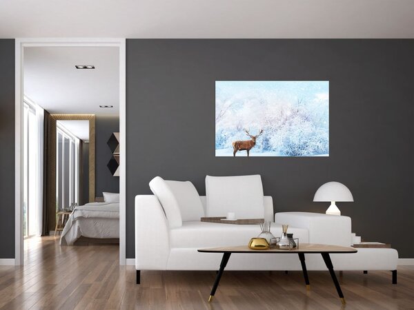 Egy fenséges szarvas képe (90x60 cm)