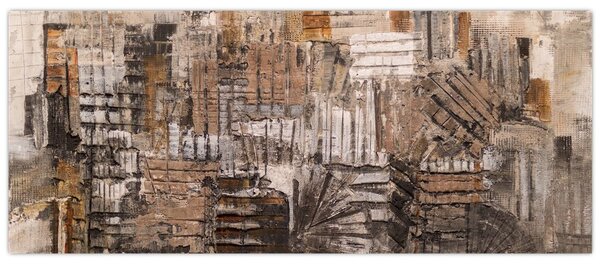 Kép - absztrakció barna tónusokkal (120x50 cm)