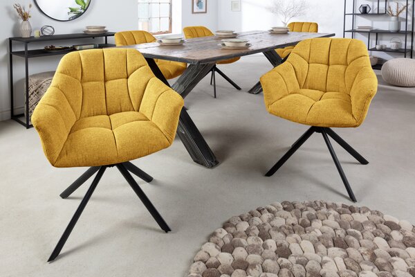 PAPILLLON design forgatható szék - sárga