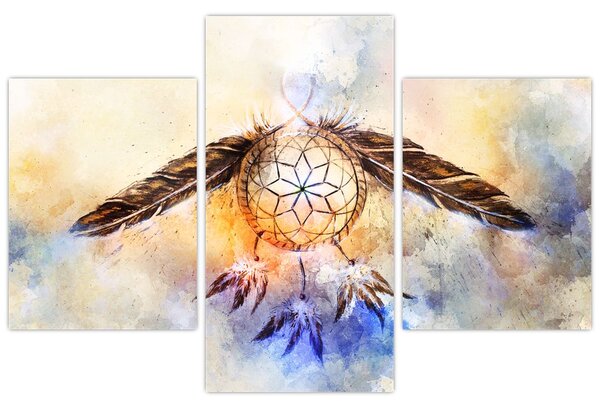 Kép - Álomfogó tollas (90x60 cm)