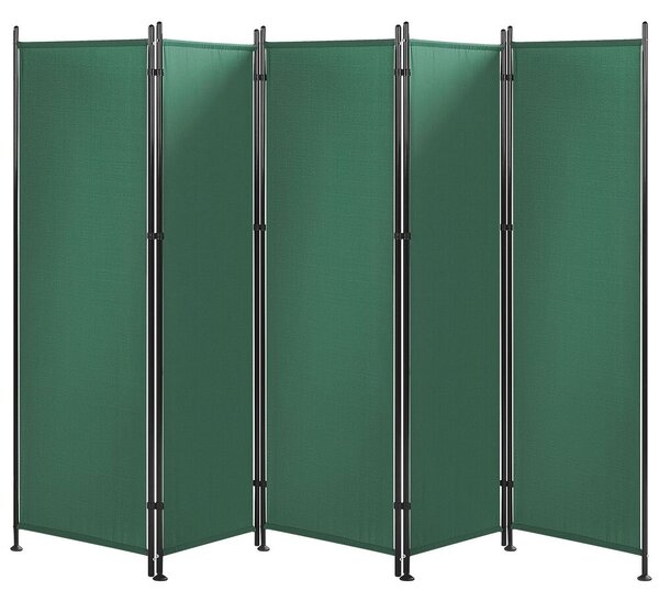 Zöld paraván öt panellel 270 x 170 cm NARNI