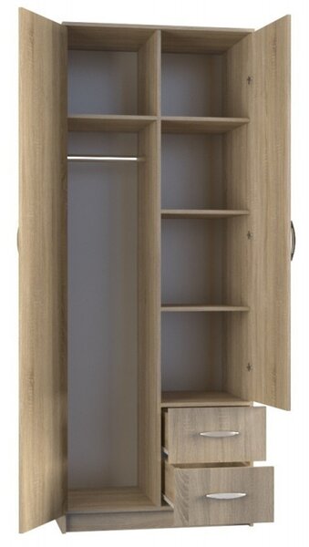 Ruhásszekrény 80 cm sonoma tölgy