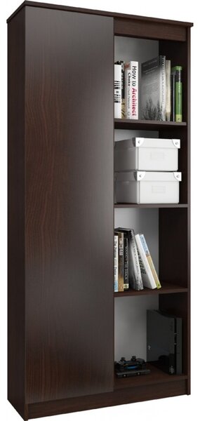 R 80 cm 1 ajtós 6 polcos wenge polc