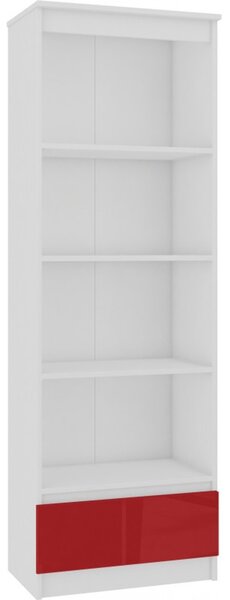 R60 1SZ 4P polcos szekrény - fényes piros