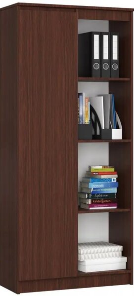 R 80 cm 1 ajtós 6 polcos wenge polc