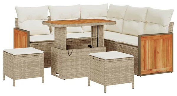 Kerti Kanapé Szett 8 pcs Beige és krém 90 x 55 x 71 cm