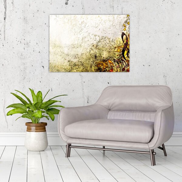 Kép - a zene ereje (üvegen) (70x50 cm)