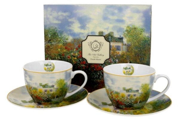Porcelán csésze szett - 250ml - Monet: Kert Argenteuilban