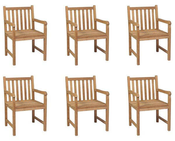 VidaXL 6 db tömör tíkfa kültéri szék