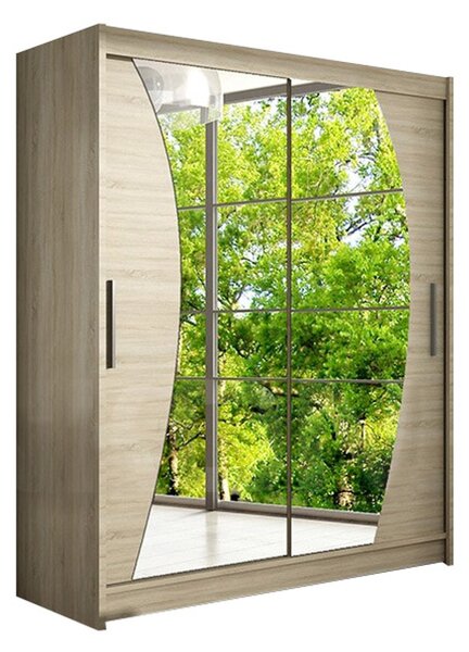 WESTA X nagy sonoma tölgy színű ruhásszekrény, 150 cm szélesség