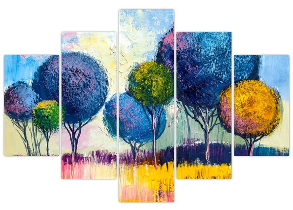 Kupolafák képe, olajfestmény (150x105 cm)