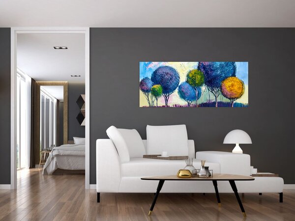 Kupolafák képe, olajfestmény (120x50 cm)