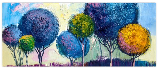 Kupolafák képe, olajfestmény (120x50 cm)