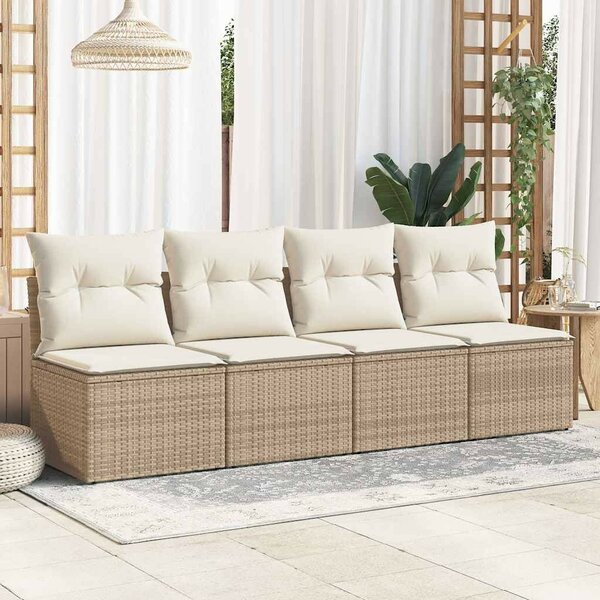 VidaXL Polyrattan Kerti Ülőgarnitúra - Bézs - 4 részes