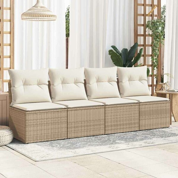 VidaXL Polyrattan Kerti Ülőgarnitúra - Bézs - 4 részes