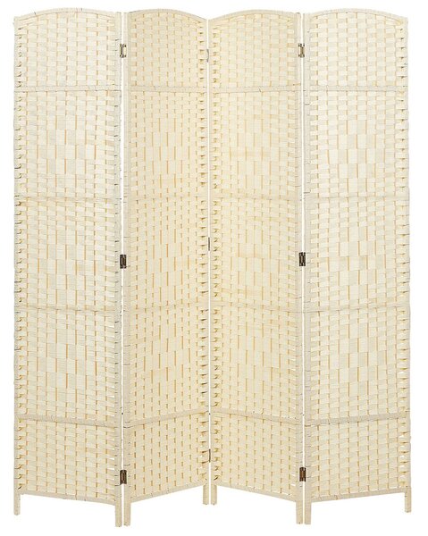 Összecsukható bézs paraván négy panellel 163 x 178 LAPPAGO