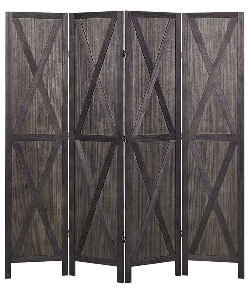 4 paneles térelválasztó RIDANNA Sötétbarna 163 cm 170 cm