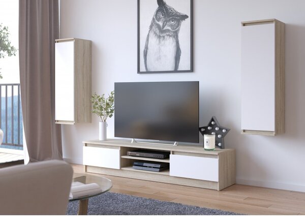 CLP W 30 cm Sonoma/fehér vitrin