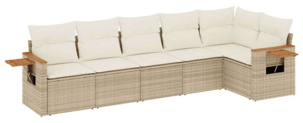 VidaXL Polyrattan Kerti Ülőgarnitúra - 6 részes - Bézs