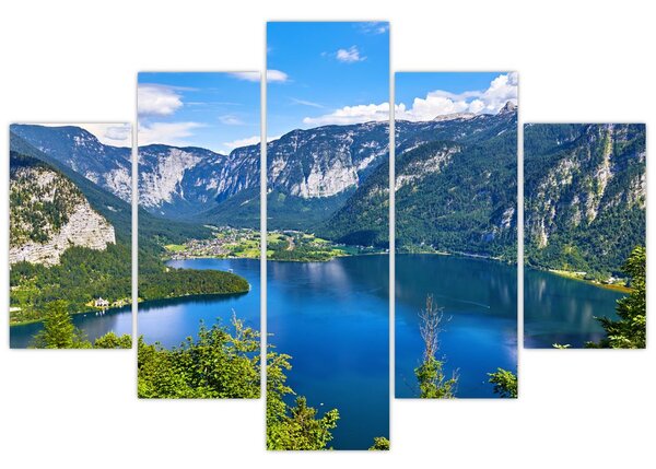 Kép - Hallstatt tó, Hallstatt, Austria (150x105 cm)