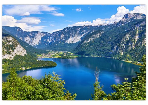 Kép - Hallstatt tó, Hallstatt, Austria (90x60 cm)