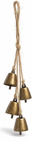 Karácsonyi függő dekoráció GOLDEN BELLS 35 cm, arany