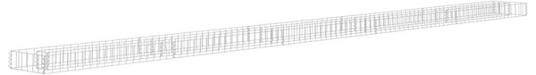 Horganyzott acél gabion magaságyás 450 x 30 x 10 cm