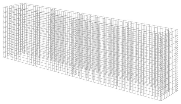 Horganyzott acél gabion magaságyás 360 x 50 x 100 cm