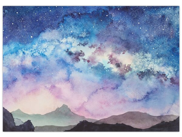 Kép - Milky Way, akvarell (70x50 cm)