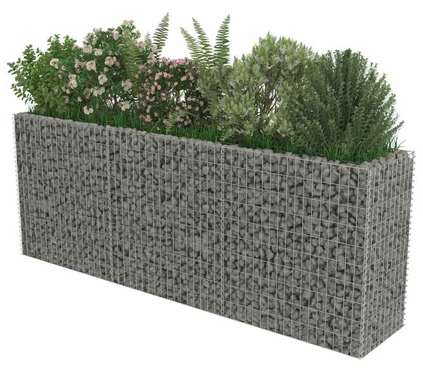 Horganyzott acél gabion magaságyás 270 x 50 x 100 cm