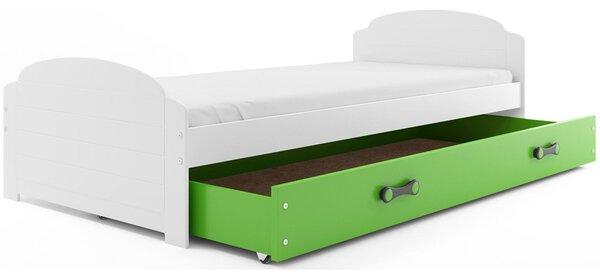 Gyerekágy LILI tárolóhellyel, 90x200 cm - fehér Fehér