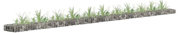 Horganyzott acél gabion magaságyás 450 x 30 x 10 cm