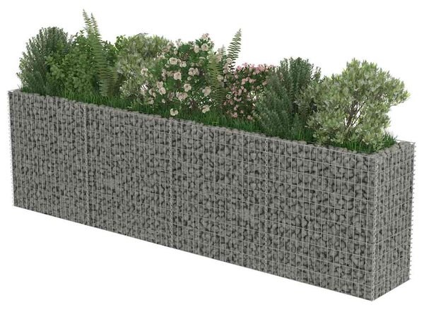 Horganyzott acél gabion magaságyás 360 x 50 x 100 cm