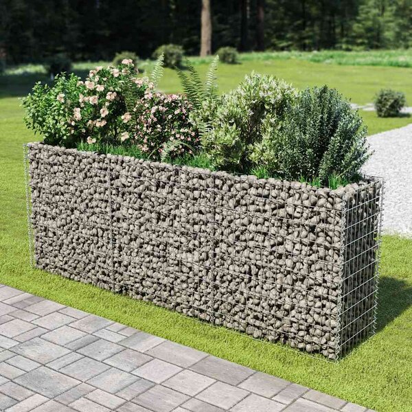 Horganyzott acél gabion magaságyás 270 x 50 x 100 cm
