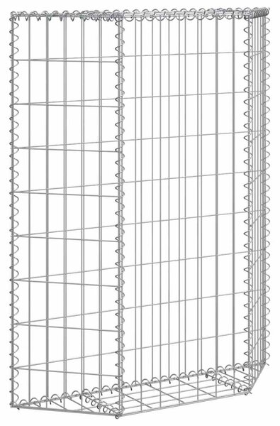 Trapéz alakú horganyzott acél gabion magaságyás 80x20x100 cm