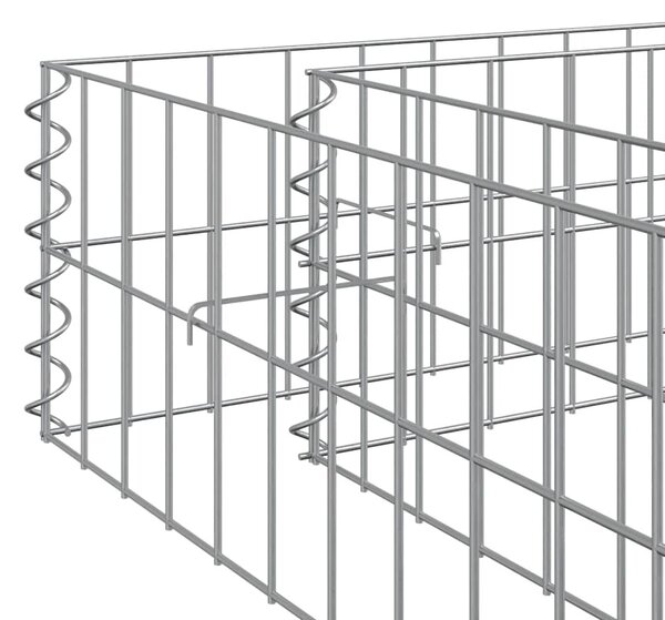 VidaXL horganyzott acél gabion magaságyás 600 x 100 x 20 cm